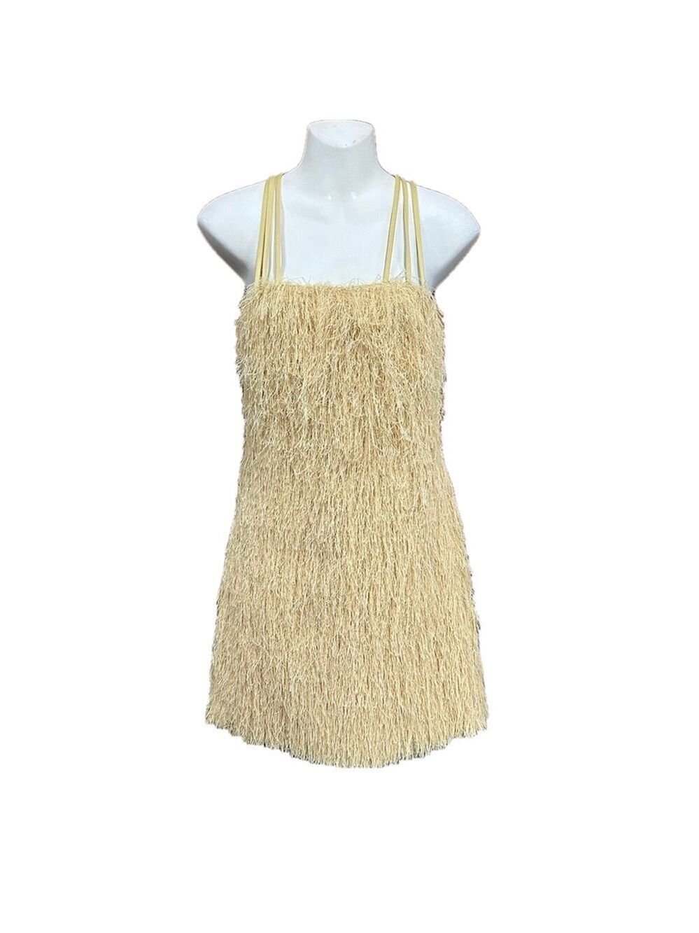Bailey 44 honey fringe feather strappy dress Small cocktail party